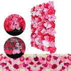 12pcs Rose Flower Wall Panels Artificial Silk Wedding Decor Party Home Floral