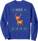 Xmas Deer Design Funny Ugly Christmas Sweater Party Sweatshirt