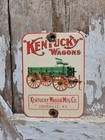 Vintage Kentucky Wagons Porcelain Sign Horse Louisville Carriage Manufacturing