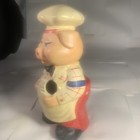 Ceramic Pig Chefs Hat   Apron Collectible 11   Two Holes Front    Base Hole Plug