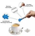 4-pack 5  Silicone Mini Tongs     Hand-shaped Sugar Cube Tongs For Kids   Kitchen