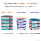 Diaper Genie Essentials Round Refill Pack Of 4   Holds Up To 1280 Newborn Diaper