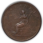 1806 Great Britain Halfpenny George Iii Very Good Vg Coin  25553