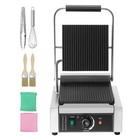 1 800w Commercial Panini Grill electric Sandwich Maker stainless Steel Press tem