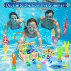21 Pcs Mermaid Diving Pool Toys For Kids Ages 3-12 Golden Treasure