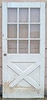 36 x79 x1 75  Vintage Antique Solid Wood Wooden Front Entry Door 9 Windows Glass
