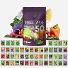 Garden Pack Seeds Pouch - 50 Varieties Of Herb  Flower   Vegetable Seeds For Pla
