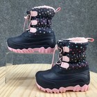 Members Mark Boots Kids 9-10 Girls Strap Print Nsulated Winter Snow Boot Blue
