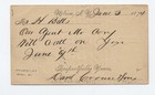 1874 Newport Ny Postal Card K In Circle Fancy Cancel  h 7807 