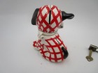 Vintage 1956 Napco Red Plaid Billy Dog Coin Bank