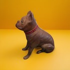 Antique 4 25    Tall Cast Iron Boxer Pit Bull Terrier Dog Bank 