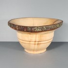 Hand Turned Live Edge Maple Wood 7  Trinket Bowl Signed By Artist