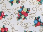 Vtg Christmas Store Wrapping Paper Gift Wrap Ornament Holly 2 Yards 18  Wide