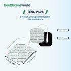 Square Tens Electrode Pads Reusable For Tens Machines  5cm X 5cm  - Pack Of 8