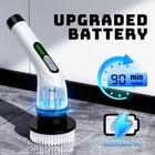 Vigorday Electric Spin Scrubber - Cordless Bathroom With 7 White 