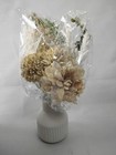 Mkono Artificial Flowers In Ceramic Vase 13 5  Brown Silk Flower Arrangement