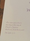 Christmas Card Vintage Greeting Card - New- Fox Angel  No Envelope 