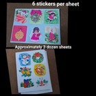 Vintage Christmas Stickers Lot Misc Lick Stick