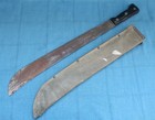Vintage Sheffield Machete Knife With Sheath Made In England Wwii