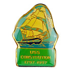 Vintage Uss Constitution Lapel Hat Pin Boston Massachusetts Travel Souvenir