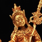 Tibet Buddhism Pure Bronze Gilt Guru Padmasambhava Rinpoche Buddha Statue