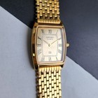 Vintage Seiko Slim Quartz Golden Face Gentlemen s Wrist Watch - Free Shipping