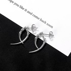 2pcs Stainless Steel Gothic Punk Skeleton Claw Dangle Stud Earrings Men Women
