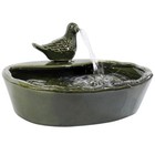 Dove Glazed Ceramic Outdoor Solar Water Fountain - 7 In By Sunnydaze