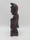Hand-carved Lady Buddha Wood Statue Vintage Midcentury Buddhist Folk Art