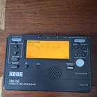 Korg Tm-50 Tuner   Metronome Combo W  Lcd Display Built-in Mic  Black