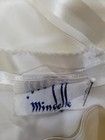 Vintage 1940s Mindelle Ivory Liquid Satin Beaded Wedding Dress Bridal Gown Train
