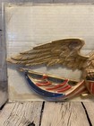 Vintage American Eagle Wall Plaque D  cor Patriotic Military Usa Federal New  23   