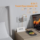 Universal Travel Adapter Kit International Power Adapter With Usb For Us Uk Eu