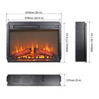 23  Insert Electric Fireplace 2-button Operation With Log Set   Realistic Flame