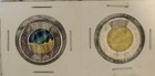 Two 2017 Canadian Toonie Dance Of The Spirits Northern Lights Glow In Dark Coins