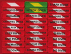 Scuba Pirate Chevron Rocker Diving Dive Flag Patch Fully Embroidered Iron-on Usa
