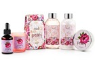 Peony Floral Spa Basket     7-piece Bath And Body Gift Set For Women With Shower
