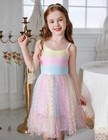 Toddler Girl Tulle Dress Rainbow Tutu Party Princess Dresses Fairy Photoshoot   