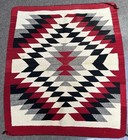 Antique Navajo Rug 1930-50 Eye Dazzler 39  X 44  Red Black Gray Tan