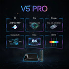 Vseebox V5 Pro Smart Streaming Media Box Android 12 Quad Core Processor