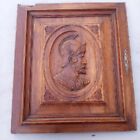 French Antique Hand Carved Architectural Door Panel Walnut Wood With Man s Face