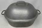Vintage Century Silver Seal Hammered Aluminum Roaster W lid Metal Craft Corp 