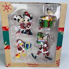 New Disney Parks Christmas Mickey Minnie Mouse And Pals Figurine Ornaments Set