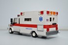 Ambulance City Emt Medic Truck Red White Custom Model Built With Lego   Bricks