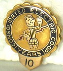       consolidated Electric 1 10 10k Employee Service Award Tie Pin Willie Wiredhand