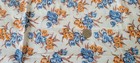 Full Vintage Feedsack   Blue And Orange Tulips 
