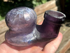 Nice Amethyst Colored Domed Igloo Reservoir Ink Bottle 1910 s Era Dug L  k