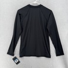 Nike Swim Dri-fit Long Sleeve Shirt Medium Black Upf 40  Logo Rash Guard Nwt