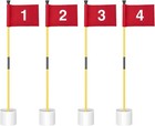 Golf Flagstick Mini  Putting Green Flag For Yard  All 3 Feet  Double-sided Nu   