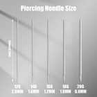 50 Pc Body Piercing Needles Mixed 12g 14g 16g 18g 20g Individually Packed